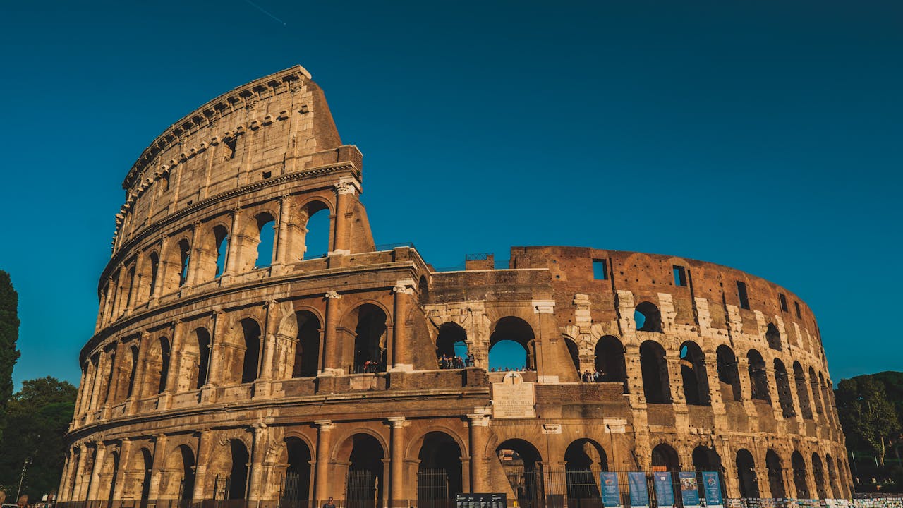 the colosseum in Rome.